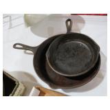 (2) LODGE CAST IRON SKILLETS