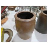 VTG GLAZED STONEWARE CROCK