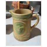 ANTIQUE BUTTER MILK PITCHER WITH COWS