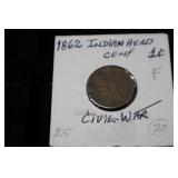 1862 INDIAN HEAD CENT