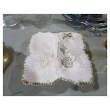 VTG PINK LUSTERWARE DIVIDED DISH