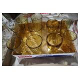 COLL. OF VTG AMBER LG. GLASSES