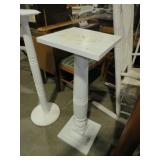 NICE WOOD PAINTED SQUARE COLUMN PLANT STAND