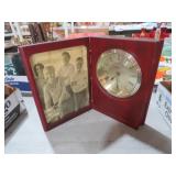DANBURY BOOK CLOCK W/ PHOTOGRAPH