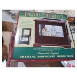 PLAID TIDINGS ANIMATED LIGHTED SHADOWBOX (NIB)