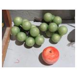 LUCITE GRAPES & MARBLE APPLE