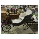 VINTAGE CHILDS WICKER BUGGY