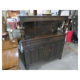 BEAUTFUL ENGLISH CARVED 3 DOOR BUFFET