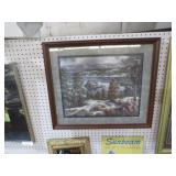 NICE FRAMED MOUNTAIN SCENIC ARTIST SIGNED