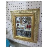 GOLD FRAMED BEVELED MIRROR