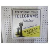 METAL TELEPHONE ADVERTISEMNT SIGN