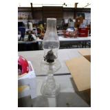 ANTIQUE OIL LAMP W/ STACK