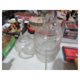 VTG CRISCO JAR & 1 GAL GLASS WINE JUG