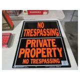METAL NO TRESPASSING & PRIVATE PROPERTY SIGNS