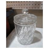 CZECH REPUBLIC BOHEMIAN CRYSTAL BISCUIT JAR
