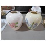 VINTAGE HANDPAINTED SIGNED FLORAL VASES