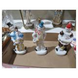 (3) MID CENTURY PIERROT INTRUMENT CLOWNS