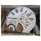 COLLECTION OF CLOCK FACES & PENDULUMS