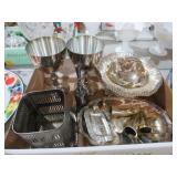 COL. SILVERPLATE GOBLETS, BELL, COMPOTE & MISC