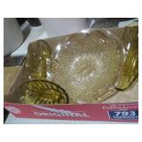 (4) AMBER CARNIVAL GLASS BOWLS