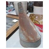 OLD METAL TRACTOR FUNNEL