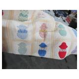 VTG SUNBONNET SUE HANDSTITCHED FULL SZ QUILT