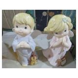 CERAMIC ANGEL CHILDREN FIGURINES