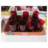 VTG ANCHOR HOCKING ROYAL RUBY RED ROLY POLY GLASSE