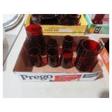 (8) VTG RUBY RED GLASSES