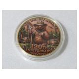 120 TH ANNIVERSARY U.S. FOREST SVC.W/ SMOKEY COIN