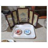 VINTAGE ORIENTAL SCREEN & COMPACT MIRRORS