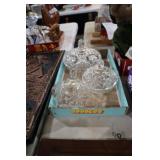 3 STAR OF DAVID COVERED CANDY DISHES