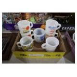 COLL. OF VTG MILK GLASS COFFEE MUGS