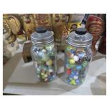 (2) VTG JARS MARBLES
