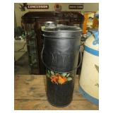 ANTIQUE METAL MILK CAN WITH HANDLE