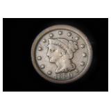 1850 BRAIDED HAIR LARGE CENT