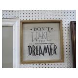 FRAMED DONT WAKE THE DREAMER DECOR