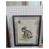 FRAMED RABBIT ON GLASS