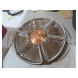 MID CENTURY ROTATING PARTY TRAY