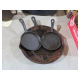 (3) CAST IRON SKILLETS