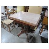NICE WALNUT MARBLE TOP VICTORIAN SIDE TABLE
