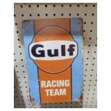 METAL GULF GASOLINE RACING TEAM SIGN