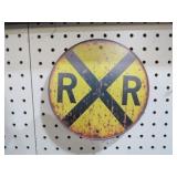 ROUND 8" RAIL ROAD ADV SIGN
