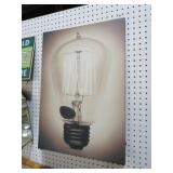UNIQUE LIGHT BULB PICTURE ON CANVAS