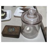 COUNTRY STORE CIGAR JAR & EARLY TOBBACO TIN
