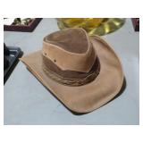 VERY NICE BULL HIDE SUEDE HAT ( MEDIUM)
