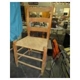 COUNTRY LADDER  BACK CHAIR W/ WOVEN SEAT