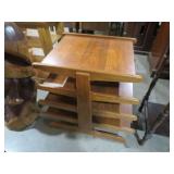 CHERRY FINISH HEAVY WOOD LIBRARY PERIODICALS TBL
