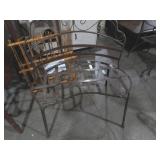 METAL GARDEN LOVESEAT BENCH