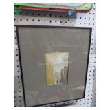 FRAMED SIGNED WATERCOLOR BY ULEGBEK